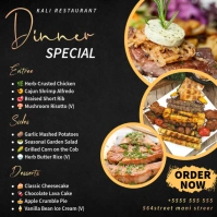 Professional Dinner Special Menu Instagram Post template