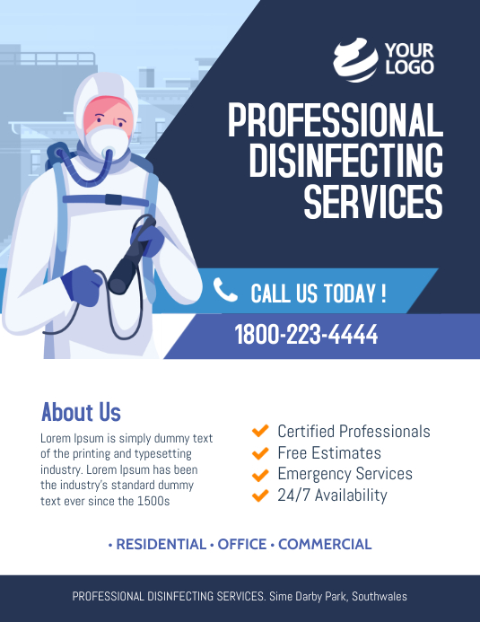 Professional Disinfecting Services Template PosterMyWall