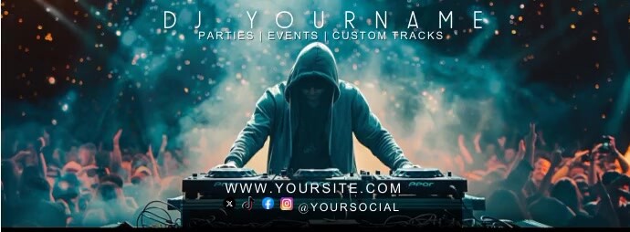 Copy of Professional Dj Banner, Facebook Dj Banner, S | PosterMyWall