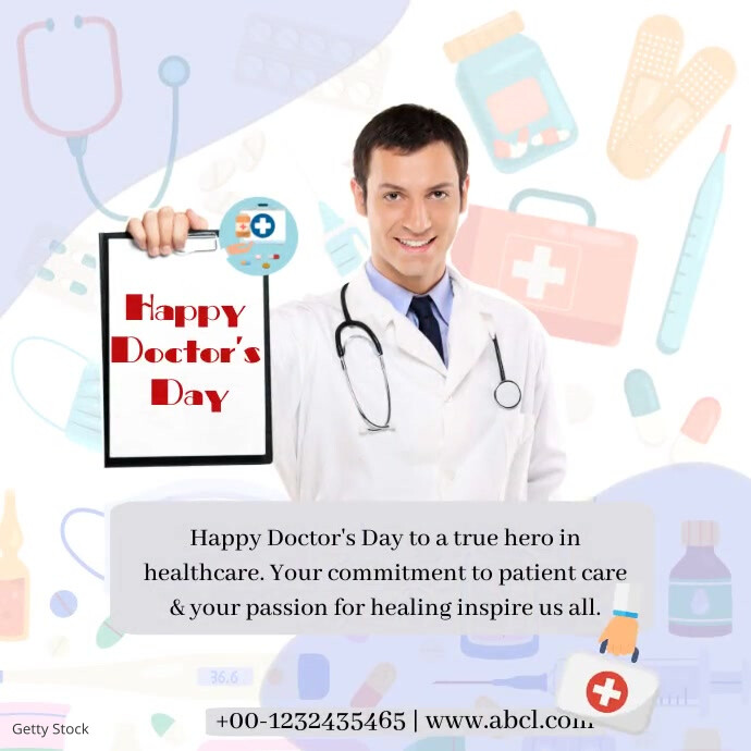 Professional Doctor's Day Instagram Post Template | PosterMyWall