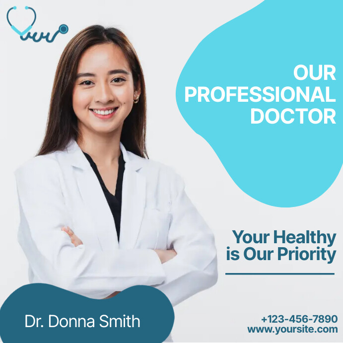 Professional Doctor Instagram Post template