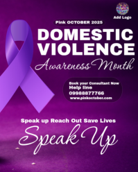 Professional Domestic Violence Awareness Month Design Post  Instagram Portrait template