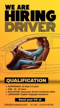Professional Driver Hiring Ad Instagram Story template