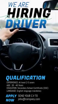 Noir Driver Recruitment Digitalt display Template