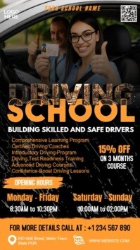Hitam Driving School Promotion Instagram Story Template