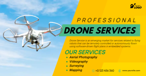 Professional Drone Service Ad Imagen Compartida en Facebook template