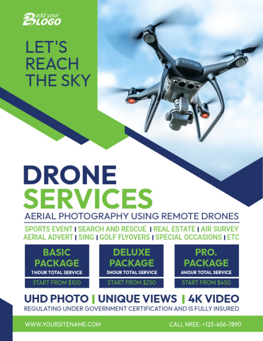 Drone Invoice Example Professional Drone Service Flyer Template | PosterMyWall