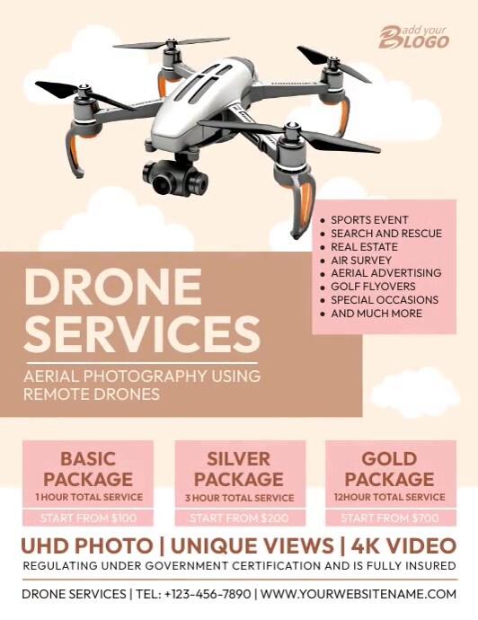 Drone Invoice Example Professional Drone Service Flyer Template | PosterMyWall