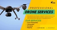 Professional Drone Service Video Template for Aerial Photography and Videography Gedeelde afbeelding op Facebook