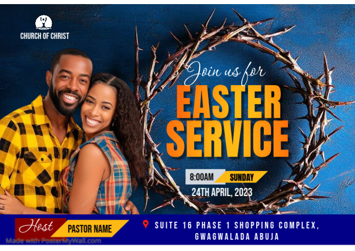Copy of Professional Easter Service A4 | PosterMyWall