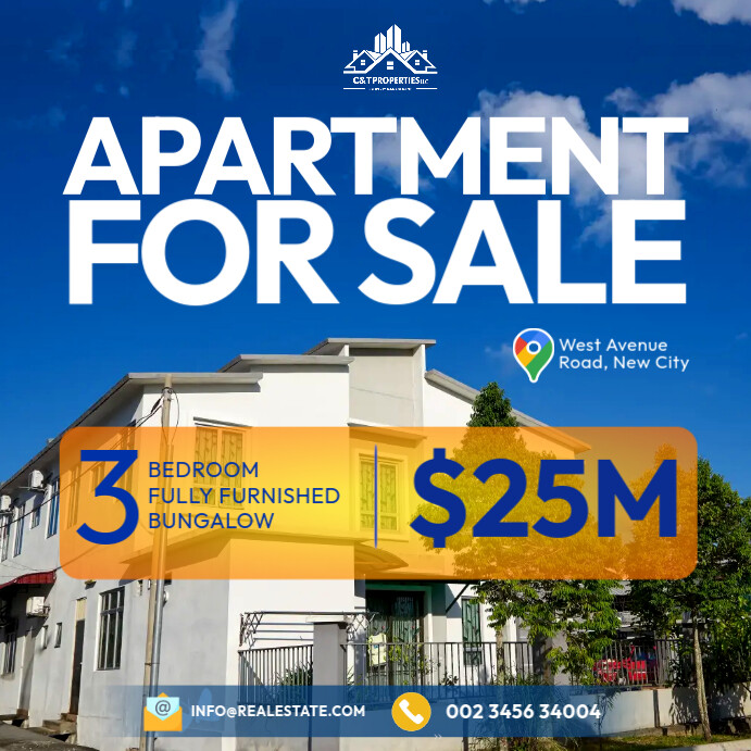 Copy of Professional Editable Apartment For Sale Flyer Template Design ...