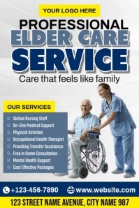 Professional Elders Care Services Poster template