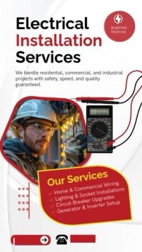 Professional Electrical Installation Services Instagram Reel template