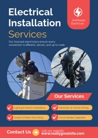 Professional Electrical Installation Services A6 template
