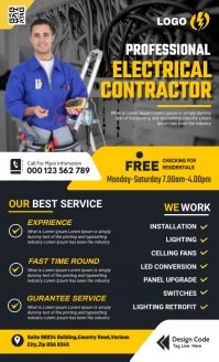 professional electrical service flyer 美国正规 template