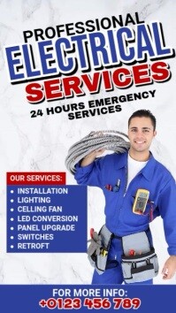 Professional Electrical Services Facebook Story template