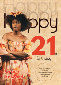 Professional Elegant 21st Birthday Party Flyer Template A6