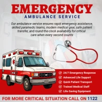 Professional Emergency Ambulance Service and Emergency Response Team Instagram Post template