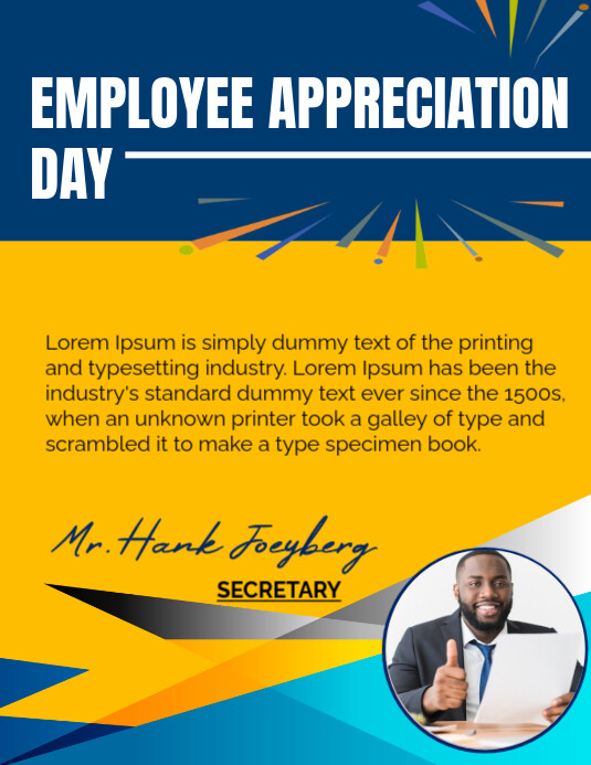 Associate Apprection Flyer Copy of Professional Employee Appreciation Flyer Flyer (us Letter ...