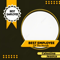 Professional Employee Of The Month Instagram Post template