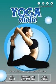 Professional Energetic Yoga Day Flyer – Promote Wellness Events & Fitness Sessions Poster template
