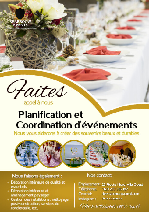 Professional Event Planner Ad A4 template