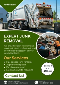Professional Expert Junk Removal Services A4 template