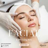 Professional Facial Aesthetic Ads  Instagram Post Instagram-opslag template