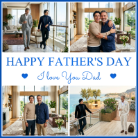 Professional Father's Day Celebration Wishes Post Instagram-bericht template