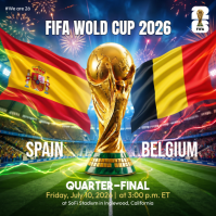 Professional FIFA World Cup 2026 Quarter-final Instagram Post template