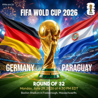 Professional FIFA World Cup Match Announcement Instagram Post Iphosti le-Instagram template