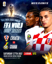 Black FIFA World Cup Match Instagram Portrait Template