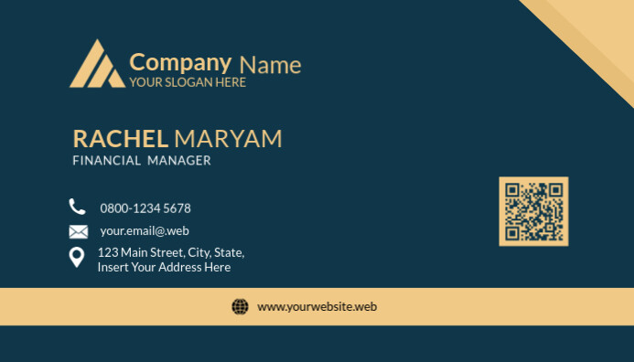Professional Financial Business Card Template | PosterMyWall