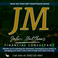 Professional Financial Consultant Ad Square (1:1) template