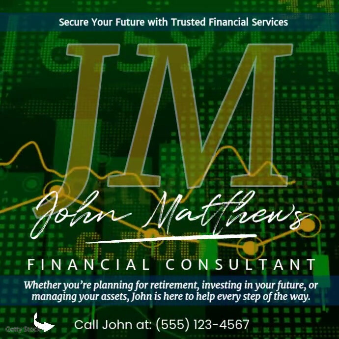 Professional Financial Consultant Ad Square (1:1) template