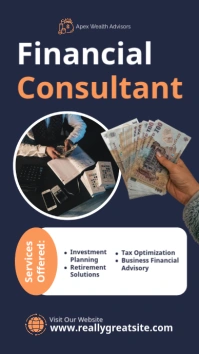 Professional Financial Consultant Services Promotion Template Instagram Story