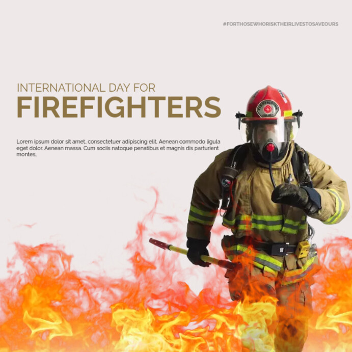 Professional firefighters posters Template | PosterMyWall