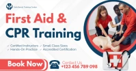 Professional First Aid & Cpr Training Flyer Template Facebook Shared Image