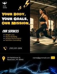 Professional Fitness Gym Flyer Template