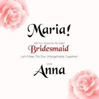Professional floral Bridesmaid  Instagram Post Iphosti le-Instagram template