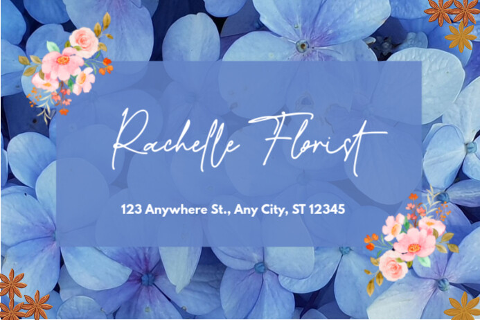 Copy of Professional Floral Personal Address Poster | PosterMyWall