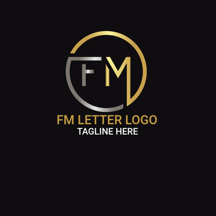Copy of Professional Fm Letter Logo Design Logo | PosterMyWall