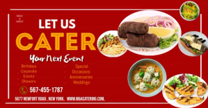 Red Catering Services Obraz udostępniany na Facebooku Template