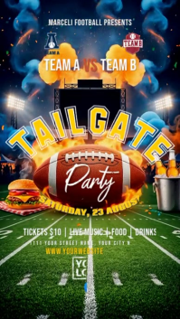 Green Football Tailgate Party История на Instagram Template