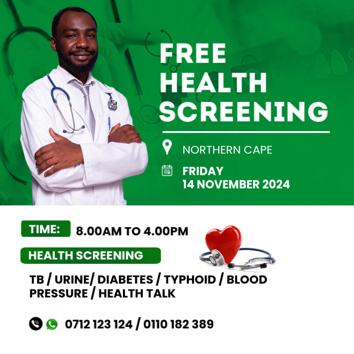 Copy of Professional Free Health Screening Instagram Post | PosterMyWall