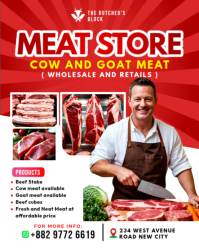 White Meat Store Promotion Instagram Portrait Template