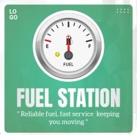 Professional  Fuel Station Instagram Post template