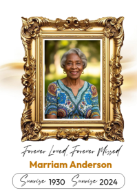 Professional Funeral Cover A4 template