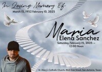 Professional Funeral Flyer Postcard Carte postale template