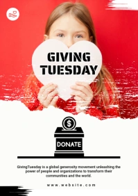Professional Giving Tuesday Flyer A5 template